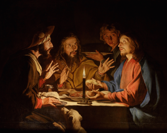 Supper at Emmaus, by Matthias Stom 1632, © Museum of Grenoble, France