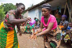 Handwashing in Sierra Leone- with a limited supply of water