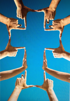 Hands forming a Cross, by Louis Louro 2016 © Louis Louro Artist