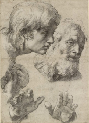The Heads and Hands of Two Apostles, Drawing by Raphael 1519, © Courtesy of Ashmolean Museum, University of Oxford