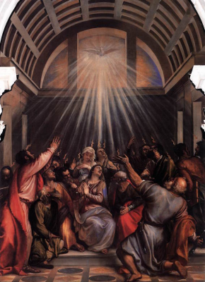 Descent of the Holy Spirit, by Tiziano Vecellio 1543 © Santa Maria della Salute, Venice