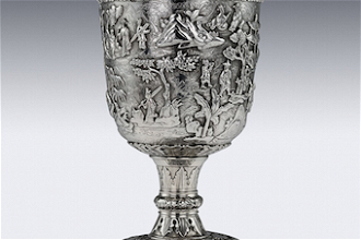Chinese Export Silver Chalice, Made in Cutshing, China, 1860 © Pushkin Antiques, London