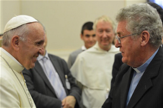 Pope Francis  with Fr Sean McDonagh