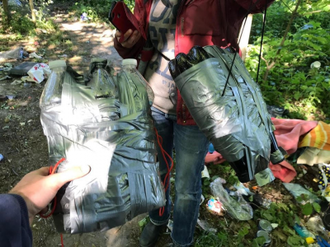 Improvised life-jackets made from plastic bottles