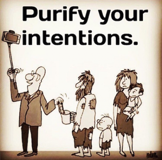 Purify your Intentions, Drawn in 2013, Printed cartoon © Christian Art