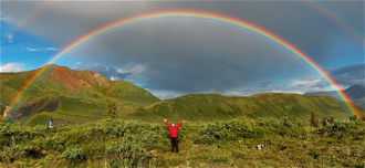 Double rainbow in Wrangell-St Elias National Park, Alaska, by Eric Rolph - Wiki Image