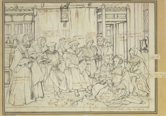 Study for Family Portrait of Thomas More, by Hans Holbein 1527 © Kupferstichkabinett, Öffentliche Kunstsammlung, Basel