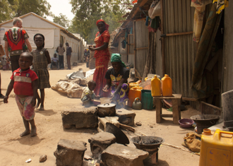 IDP camp in Maiduguri, northern Nigeria run by Christian Association of Nigeria. Most of those here have fled from Boko Haram  Image: ACN