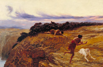 Miracle of the Gadarene Swine, by Briton Rivière 1883 © Tate Britain, London