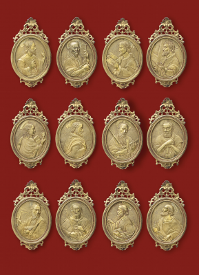 Set of bronze relief medallions of the Twelve Apostles, Mid 17th century, Northern Italian © Bamberger Antiques, Litzendorf