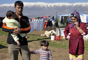 Syrian refugee family