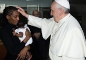 Meriam Ibrahim meets Pope Francis  2014