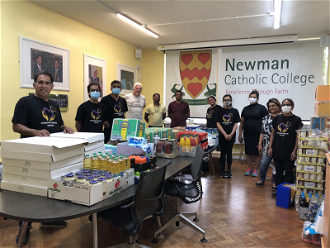 Community Response kitchen delivers means and supplies to Newman Catholic College