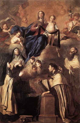 Our Lady of Mount Carmel,  by Pietro Novelli 1641 © Museo Diocesano di Palermo, Italy