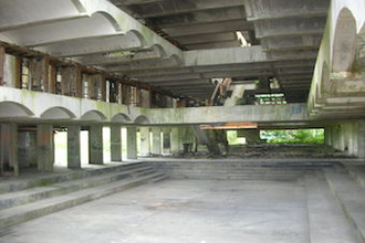 Chapel at St Peter's Seminary,  Cardross designed by Gillespie, Kidd and Coia Wiki image