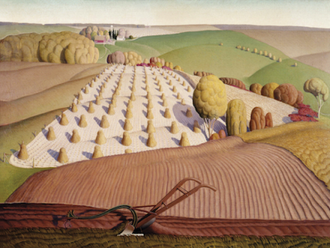 Fall Plowing, by Grant Wood © Courtesy of the John Deere Art Collection