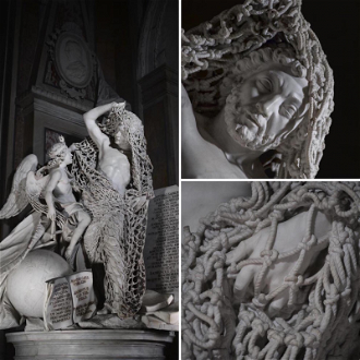 Il Disinganno (Release from Deception), Sculpture in marble,  by Francesco Queirolo 1753  ©  Christian Art, Capella Sansevero, Naples