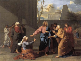 The Woman of Canaan at the Feet of Christ, by Jean-Germain Drouais 1784 © Louvre, Paris