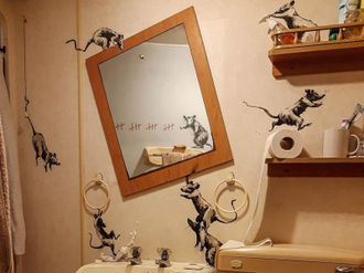 Burglar Rats, Artwork by Banksy 2019 © Pest Control - Banksy