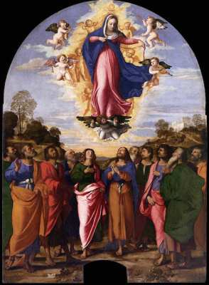 The Assumption into Heaven,  by Palma Vecchio, Gallerie dell' Accademia, Venice © Christian Art