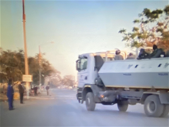 Military patrols in Harare - image KD