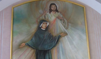 Painting from the Canonisation of St Faustina