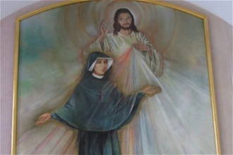 Painting from the Canonisation of St Faustina