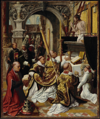 The Mass of Saint Gregory the Great by Adriaen Ysenbrandt, 1520 © The Getty Museum, Los Angeles