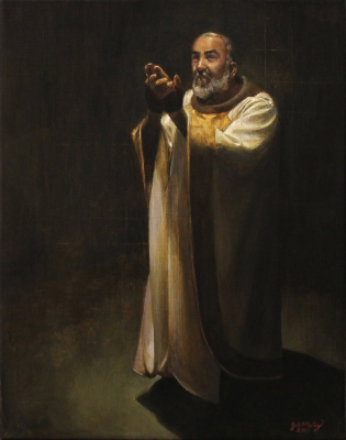 Saint Padre Pio, by John McCoy, 2017 © John McCoy Art