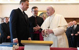 Mr Andrzej Duda with Pope Francis