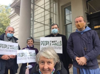 l-r: Fr Joe Ryan, Pat Gaffney, Barbara Kentish, Fr Dominic Robinson, Brother Johannes Maertens