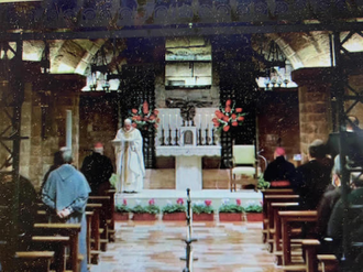 Pope celebrates Mass by tomb of St Francis - screenshot