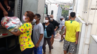 Delivering food in Brazil - image: CAFOD