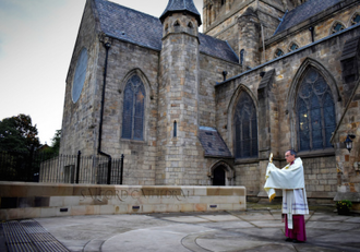 Bishop John gives Salford Diocese Benediction
