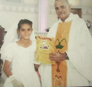 Arzoo on her First Communion day