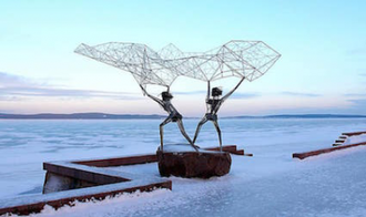 The Fishermen,  by Rafael Consuegra  Petrozavodsk, Russia, Lake Onega 1991 © Christian Art