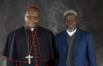 Cardinal Nzapalainga with Imam Omar Lamaya