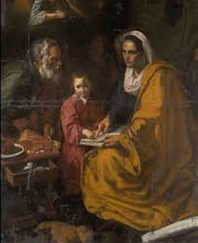 Education of Mary, Velasquez - Wiki image