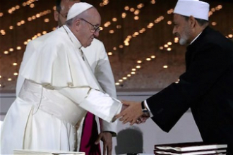 Pope Francis with Grand Imam of Al-Azhar  ...  image: Vatican News