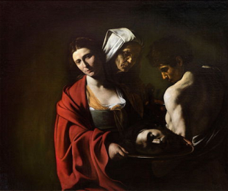 Salome with the head of St. John the Baptist, by Caravaggio 1607 © Palacio Real, Madrid