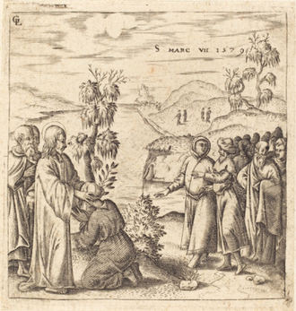 Christ Healing a Deaf Man, by Léonard Gaultier 1579 © National Gallery of Art, Washington DC