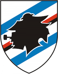 The Sampdoria team logo  features a sailor known as Baciccia, (John-Baptist)