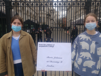 Students at No !0 Downing Street
