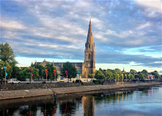 St Muredach's Cathedral by River Moy, Ballina