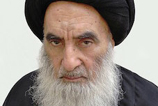 Ayatollah al-Sistani image by IsaKazimi at Wikipedia.