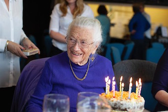 Centenarian Pat Bishop - image SVP