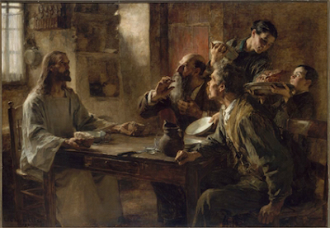 Friend of the Humble - Supper at Emmaus, by Léon-Augustin L'Hermitte © Museum of Fine Arts, Boston