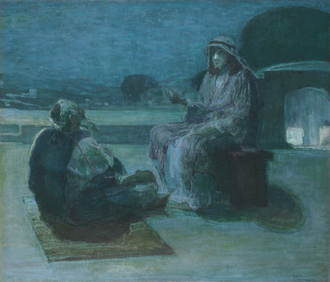 Nicodemus Coming to Christ, by Henry Ossawa Tanner 1924 © Christie's New York