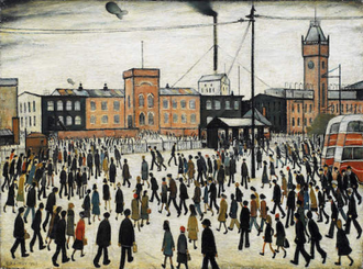 Going to Work, by LS Lowry 1943 © Commissioned by the War Artists Advisory Committee of the UK government