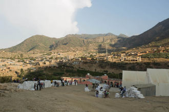 Food distribution camp near Alitena, Tigray ©ACN/Magdalena Wolnik